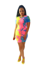 Load image into Gallery viewer, Laffy Taffy Tie Dye Dress