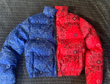Load image into Gallery viewer, Red and Blue Two Tone Puffier